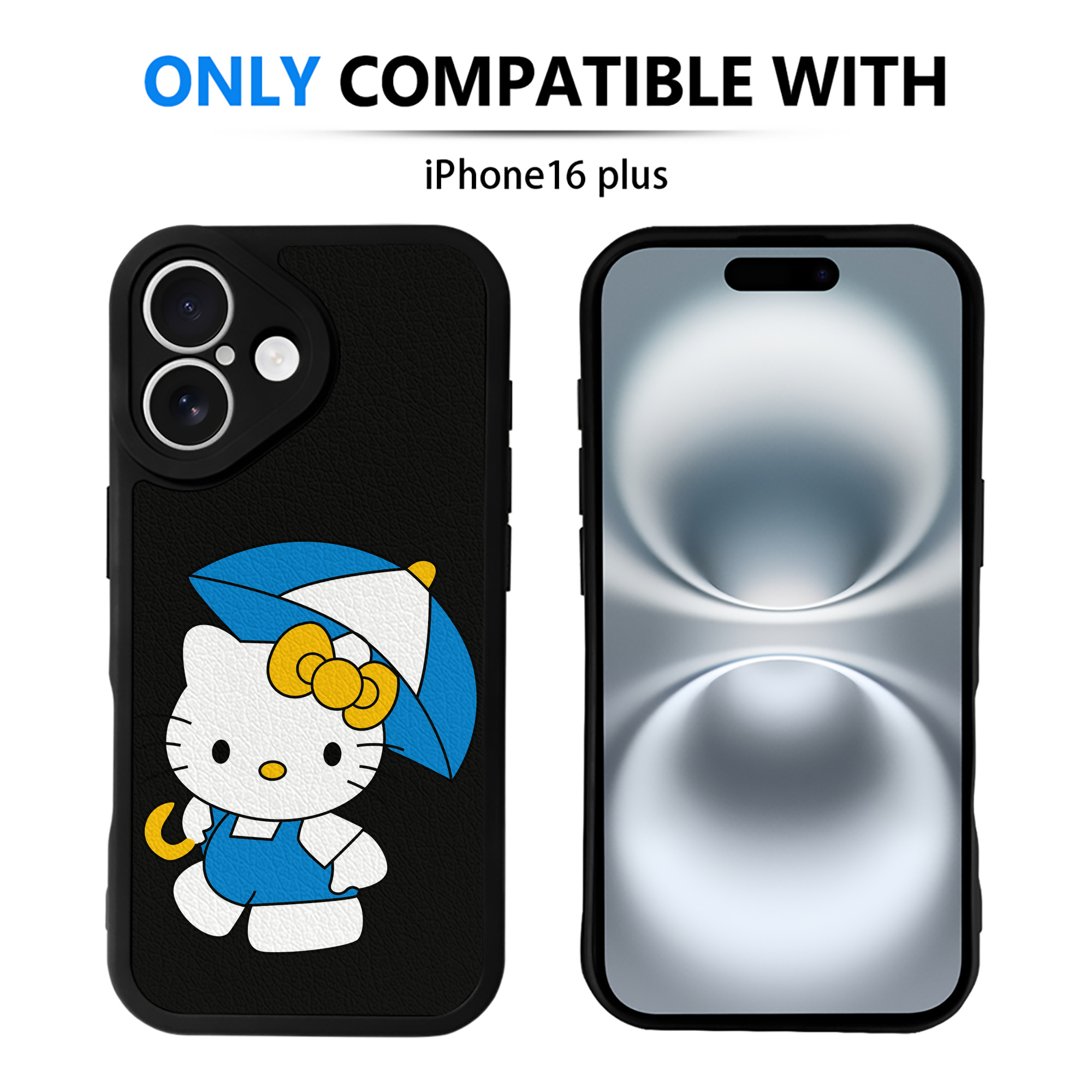 （画像用） Hello Kitty ハローキティ 【iPhone 16シリーズ対応】シリコンスマホケース（レザー調） 材質：シリコン